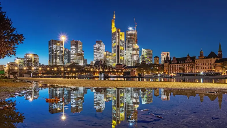 Die Skyline von Frankfurt