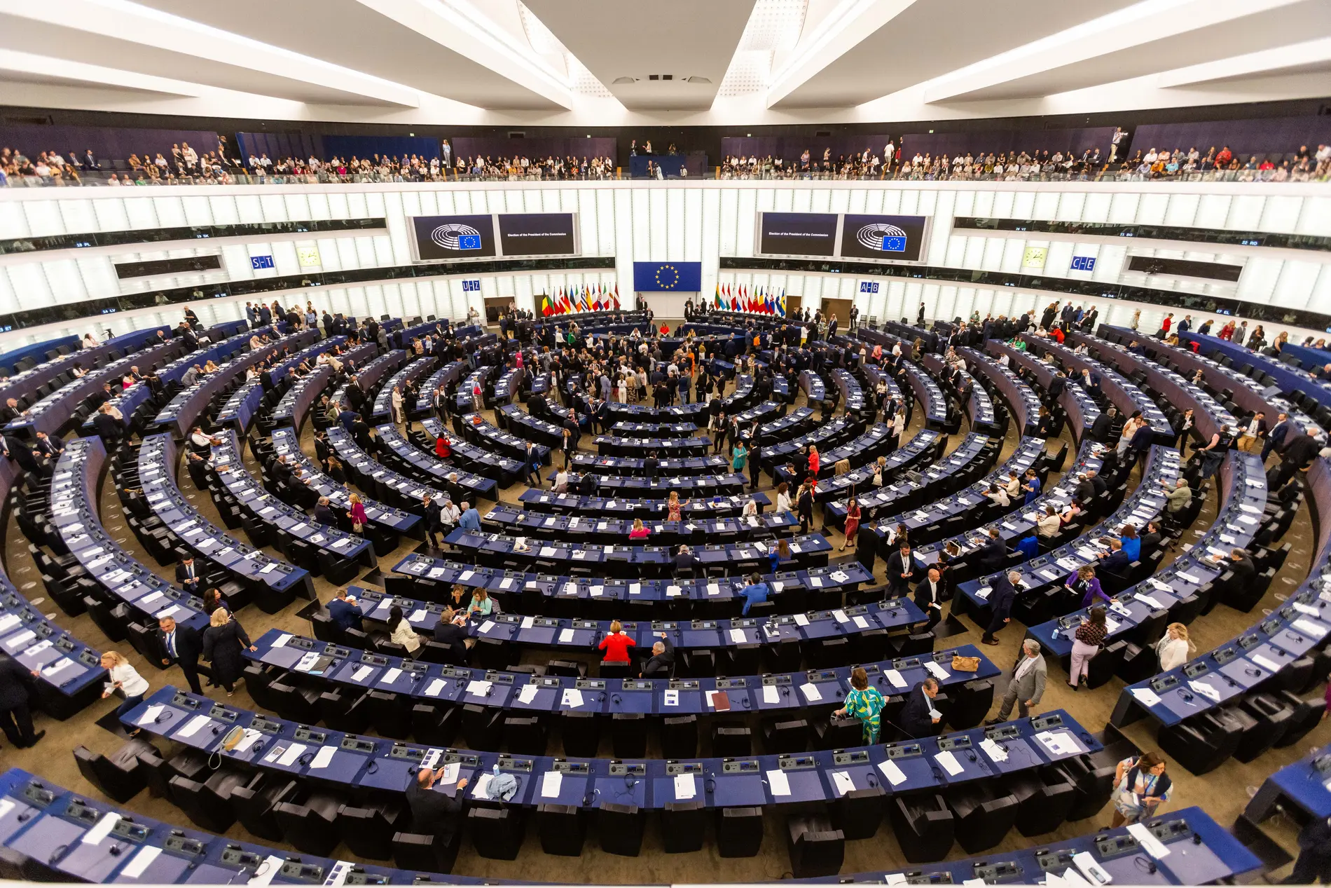 Blick in den Plenarsaal des EU-Parlaments Blick in den Plenarsaal des EU-Parlaments