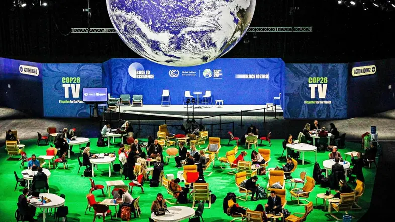 Blick in die "Action Zone" der UN-Klimakonferenz in Glasgow