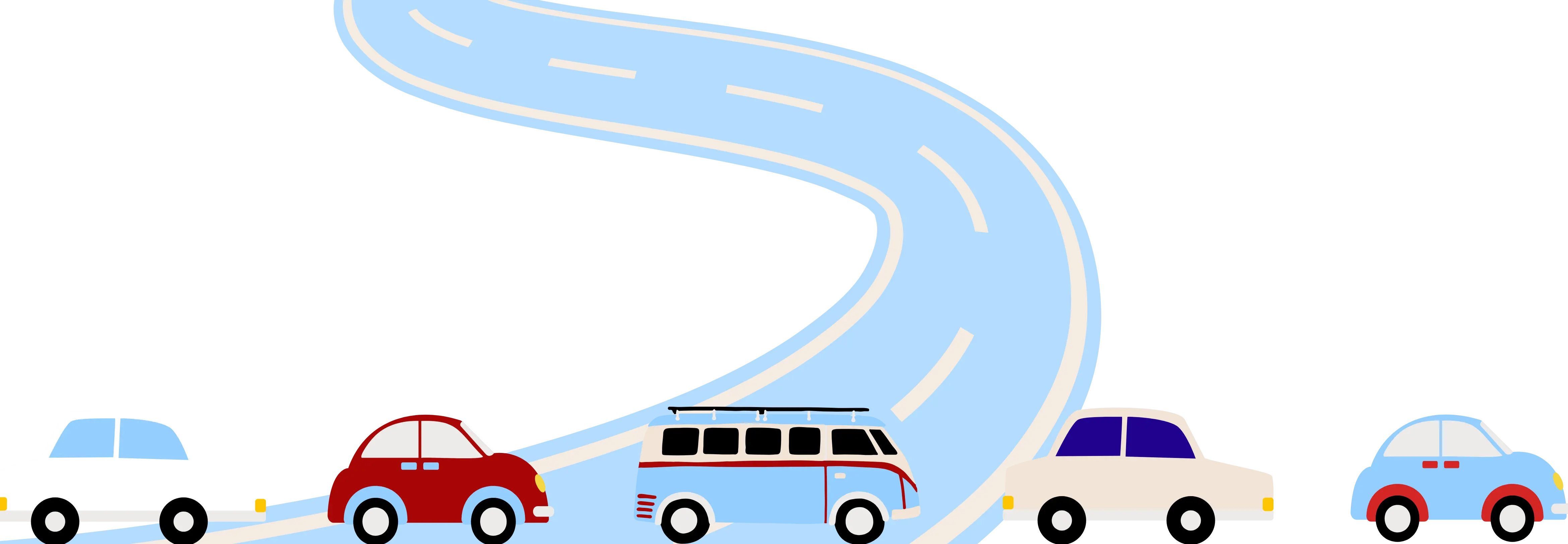 Deutschland und seine Autos Illustration von Matchbox-Autos auf einer Straße