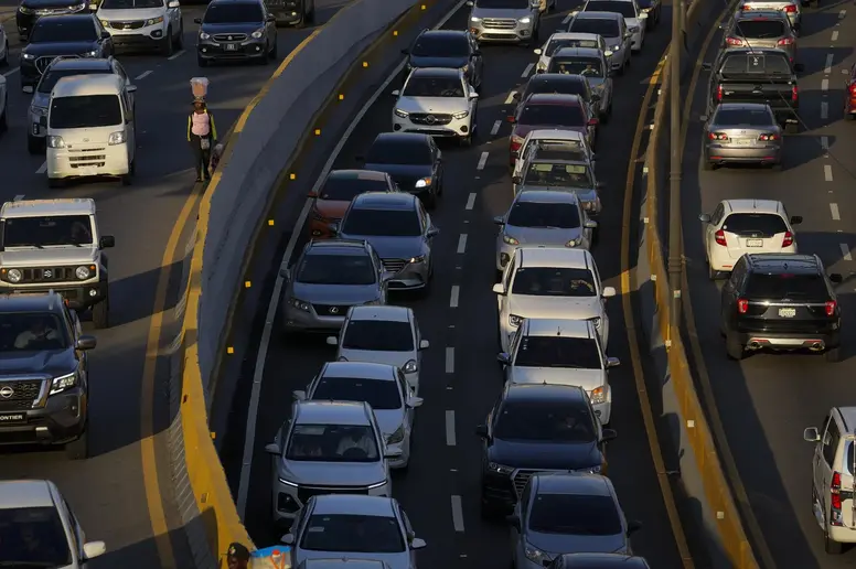 Stau auf der Autobahn