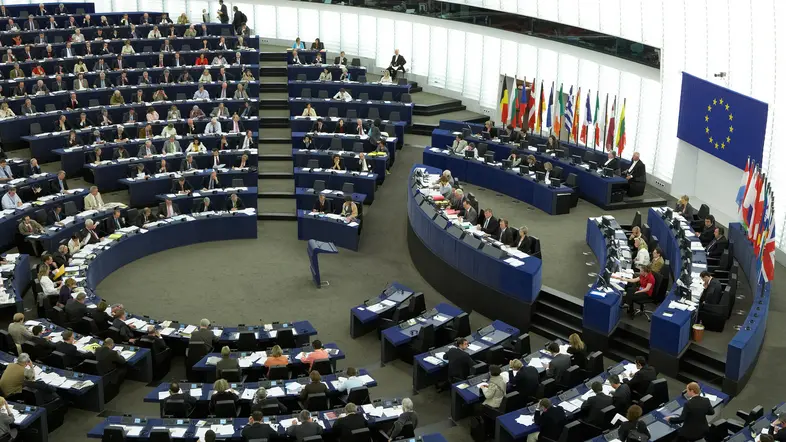 Blick in den Sitzungssaal des EU-Parlaments