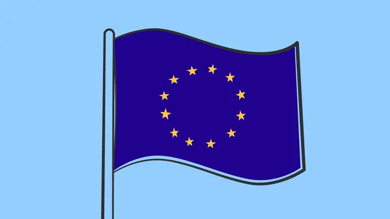 Illustrierte Flagge der Europäischen Union