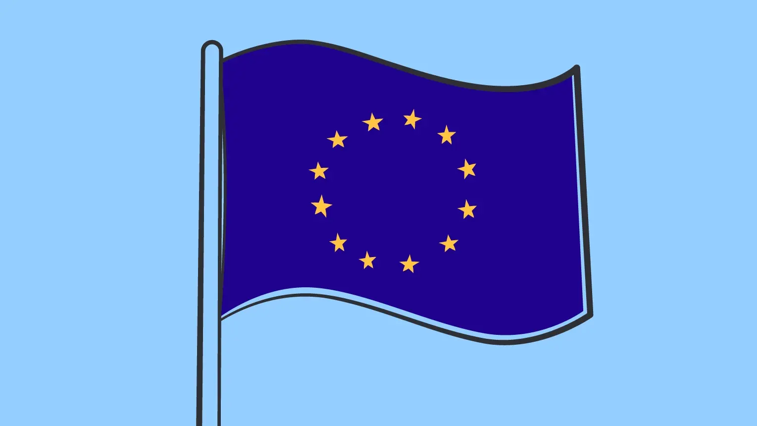 Illustrierte Flagge der Europäischen Union