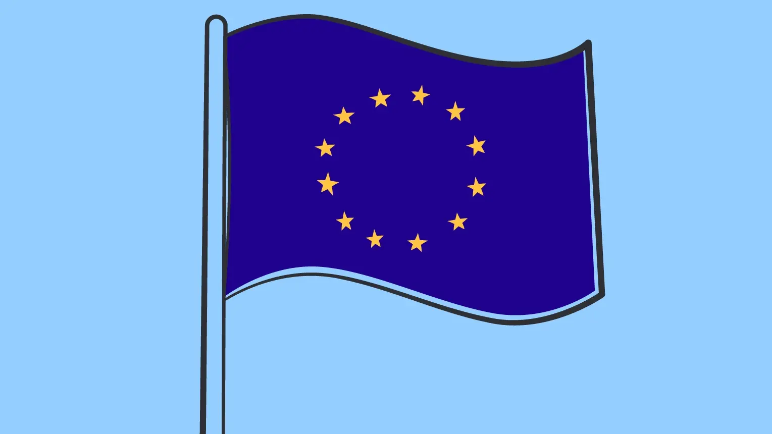 Illustrierte Flagge der Europäischen Union