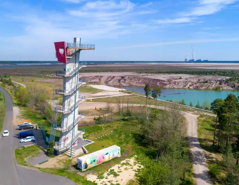Cottbusser Ostsee 2021 Blick aus dem Jahre 2021 auf den noch spärlich gefluteten Cottbusser Ostsee