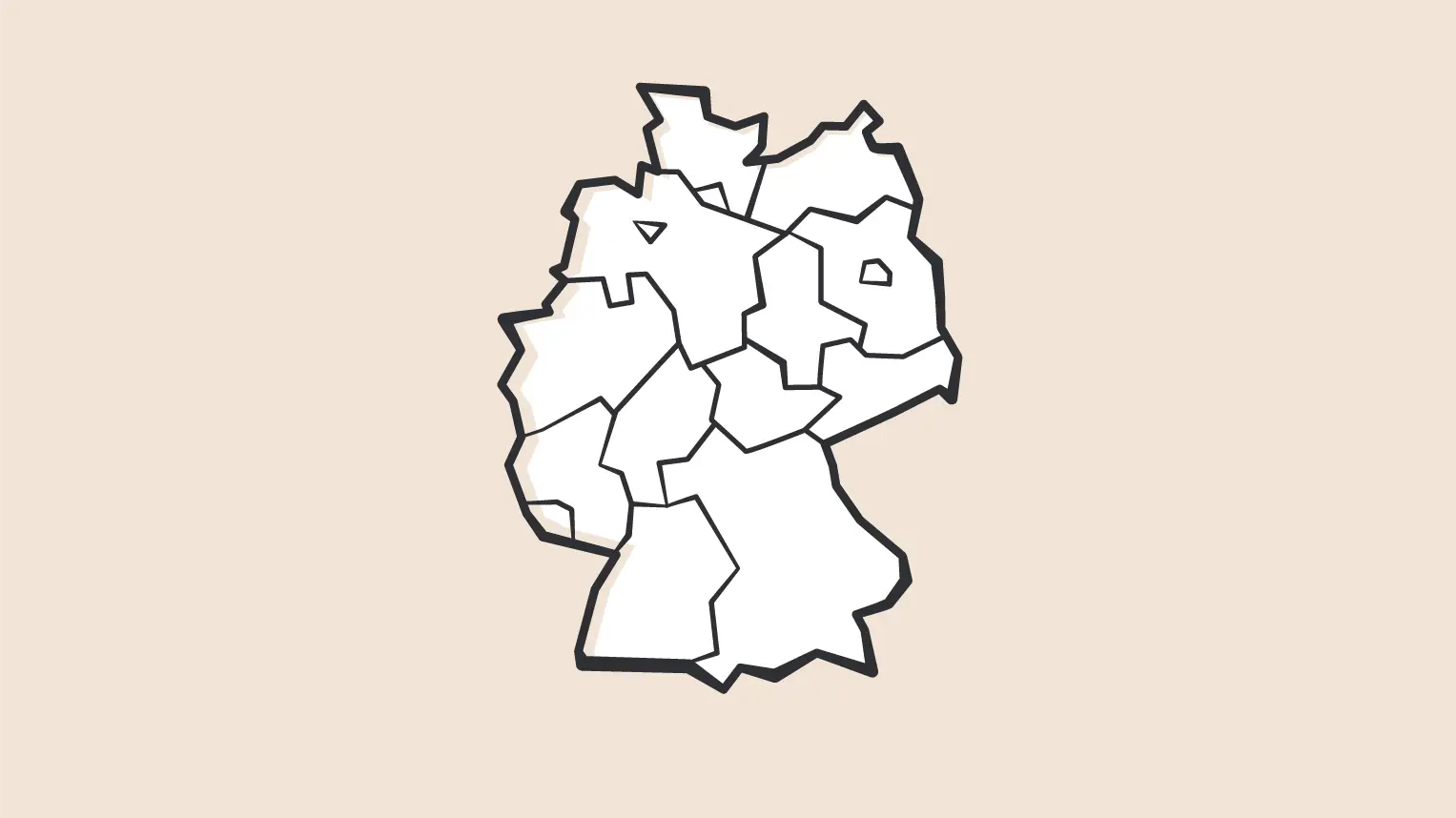 Fünfjahresplan 2.0 Ein Abbild einer Deutschland-Karte mit Ländergrenzen.
