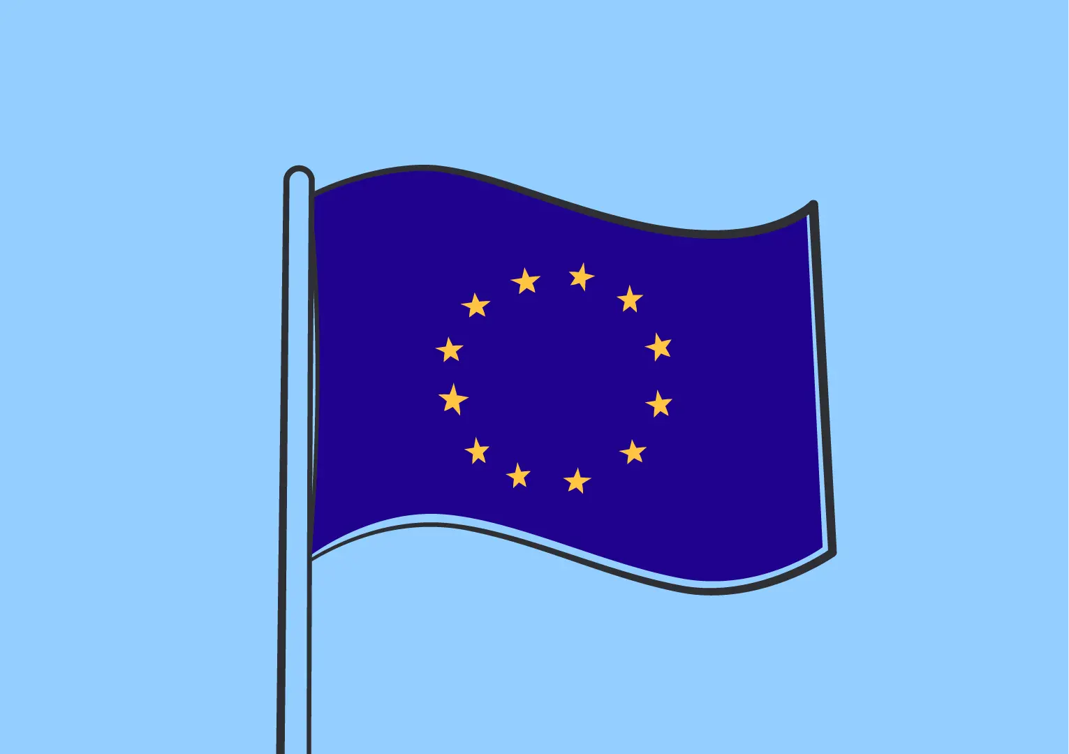 Illustrierte Flagge der Europäischen Union