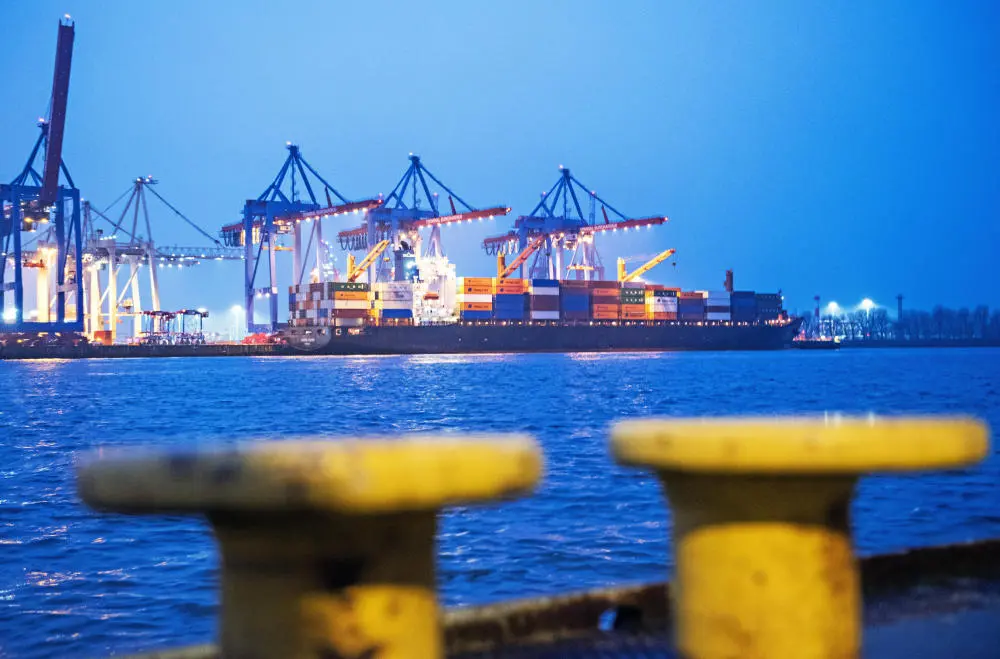Hamburger Hafen Das Bild zeigt den Hamburger Hafen.