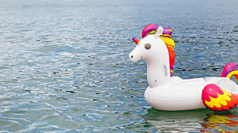 Einhornwassertier auf einem See