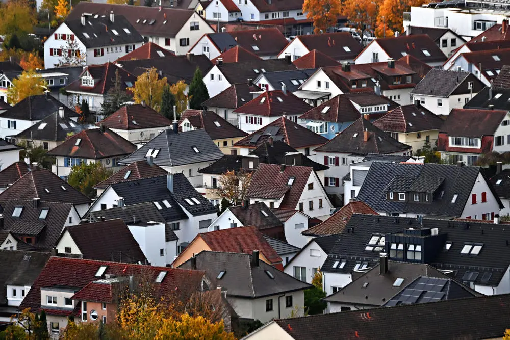 Wohnviertel im Stuttgarter Umland von oben