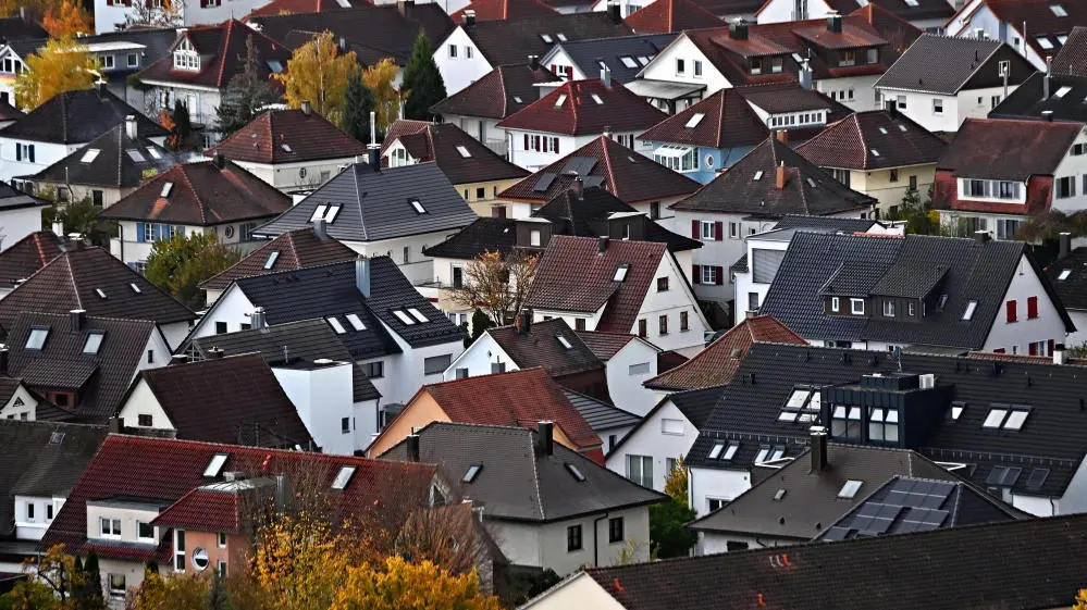 Wohnviertel im Stuttgarter Umland von oben