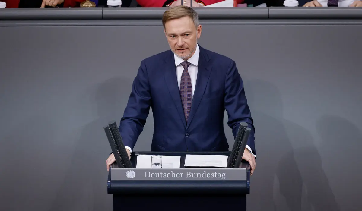 Christian Lindner am Rednerpult