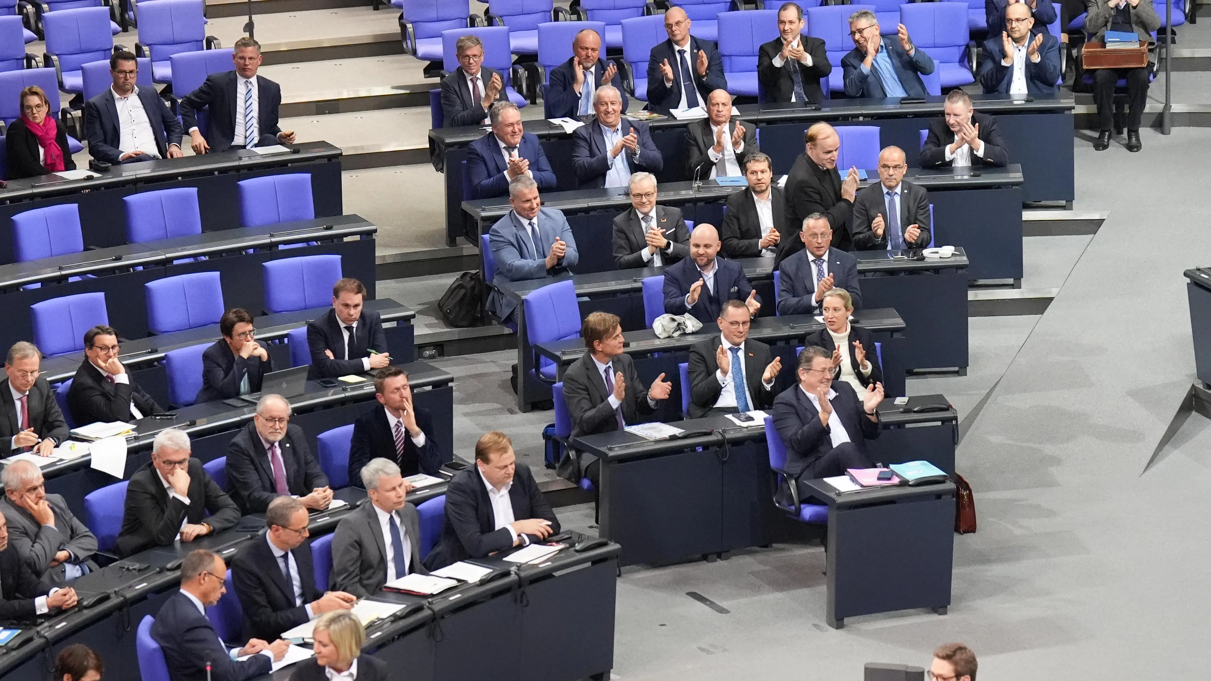 Die AfD-Fraktion jubelt Die AfD-Fraktion jubelt nach der Bekanntgabe der Ergebnisse der Abstimmung