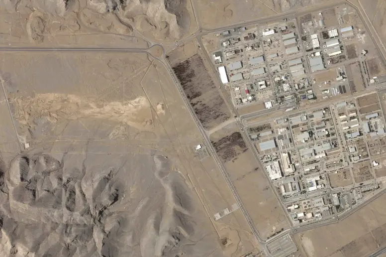 Luftblick auf das Isfahan Nuclear Technology Center im Iran