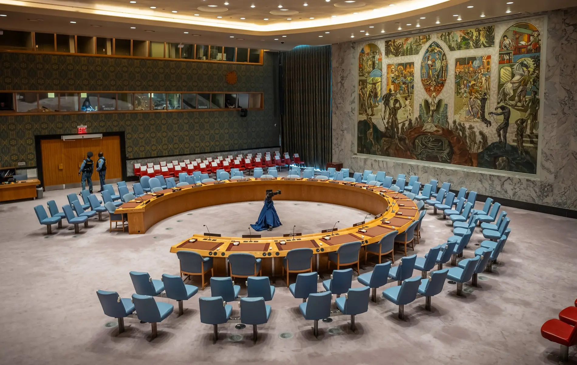 Saal des UN-Sicherheitsrats Blick in den Saal des UN-Sicherheitsrats