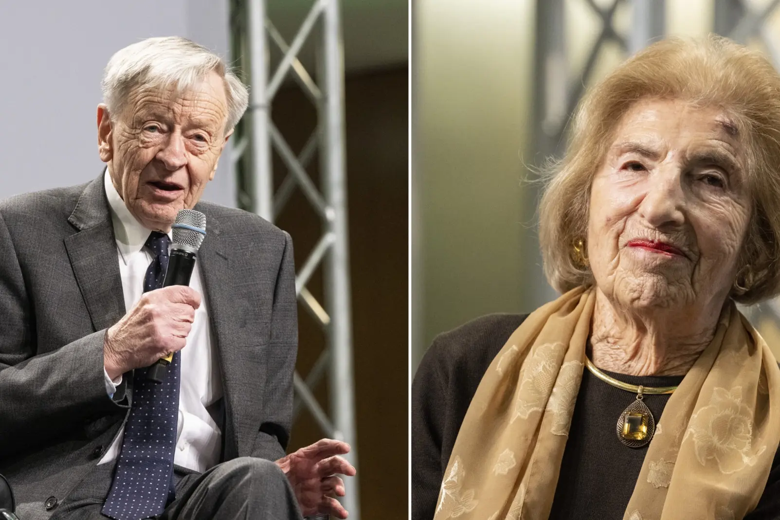 Alf Lord Dubs und Hella Pick Alf Lord Dubs und Hella Pick im Portrait