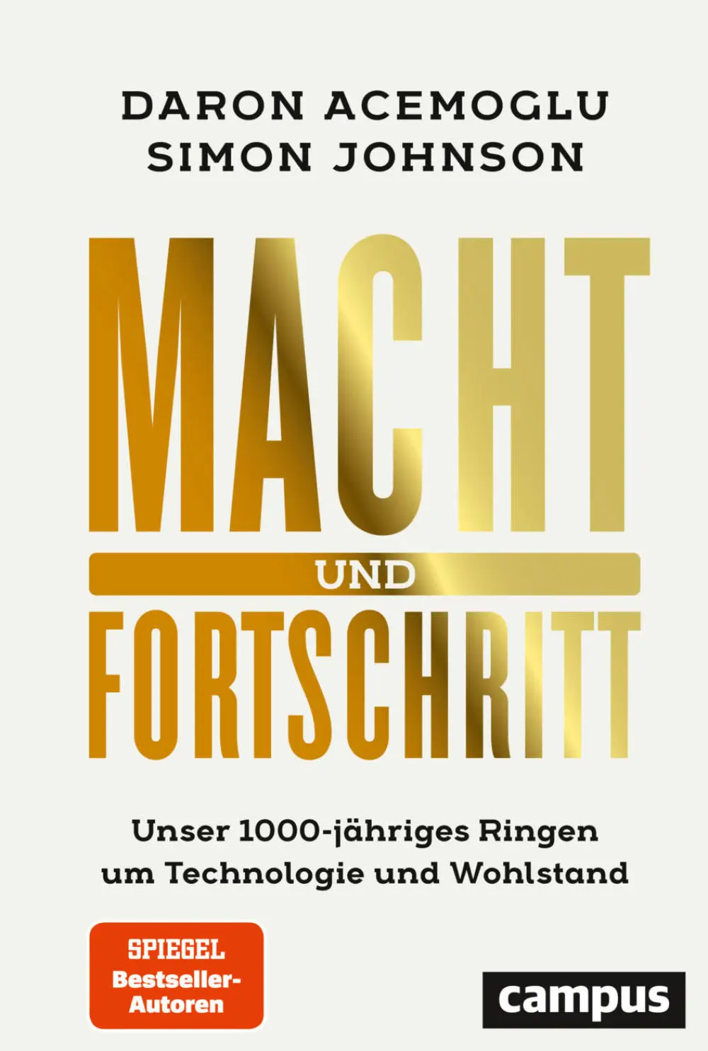 Buchcover Daron Acemoglu, Simon Johnson: Macht und Fortschritt.