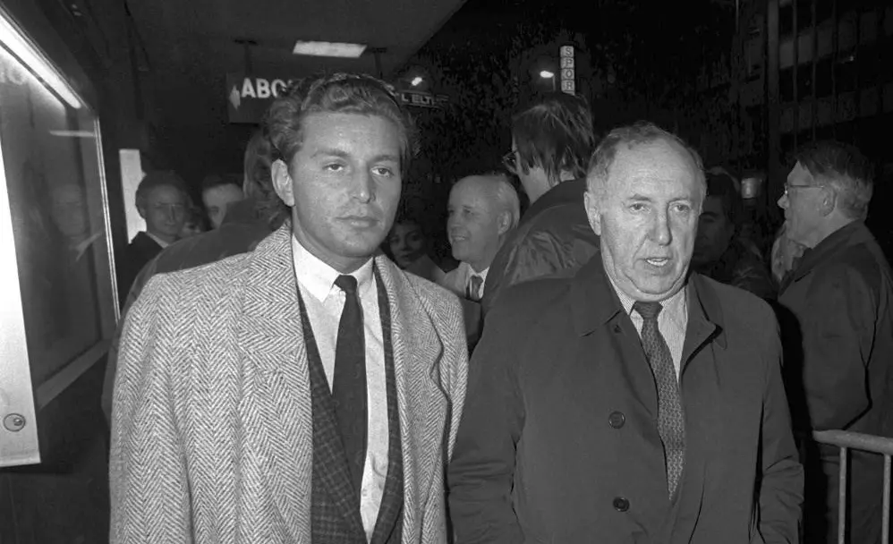 Ignatz Bubis und Michel Friedman nebeneinander