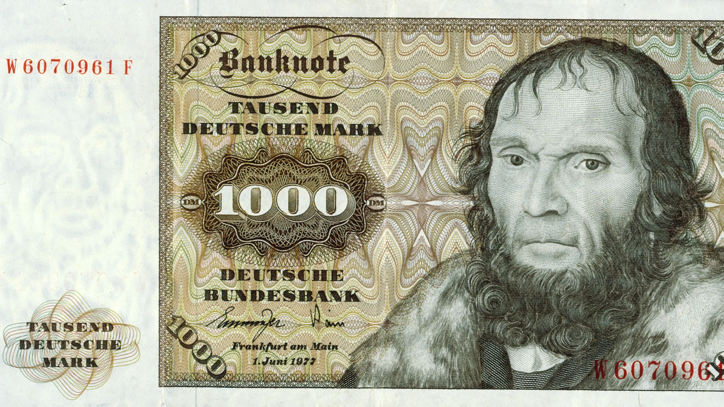 1.000 DM-Note 1.000-DM-Note, ausgegeben ab 1964