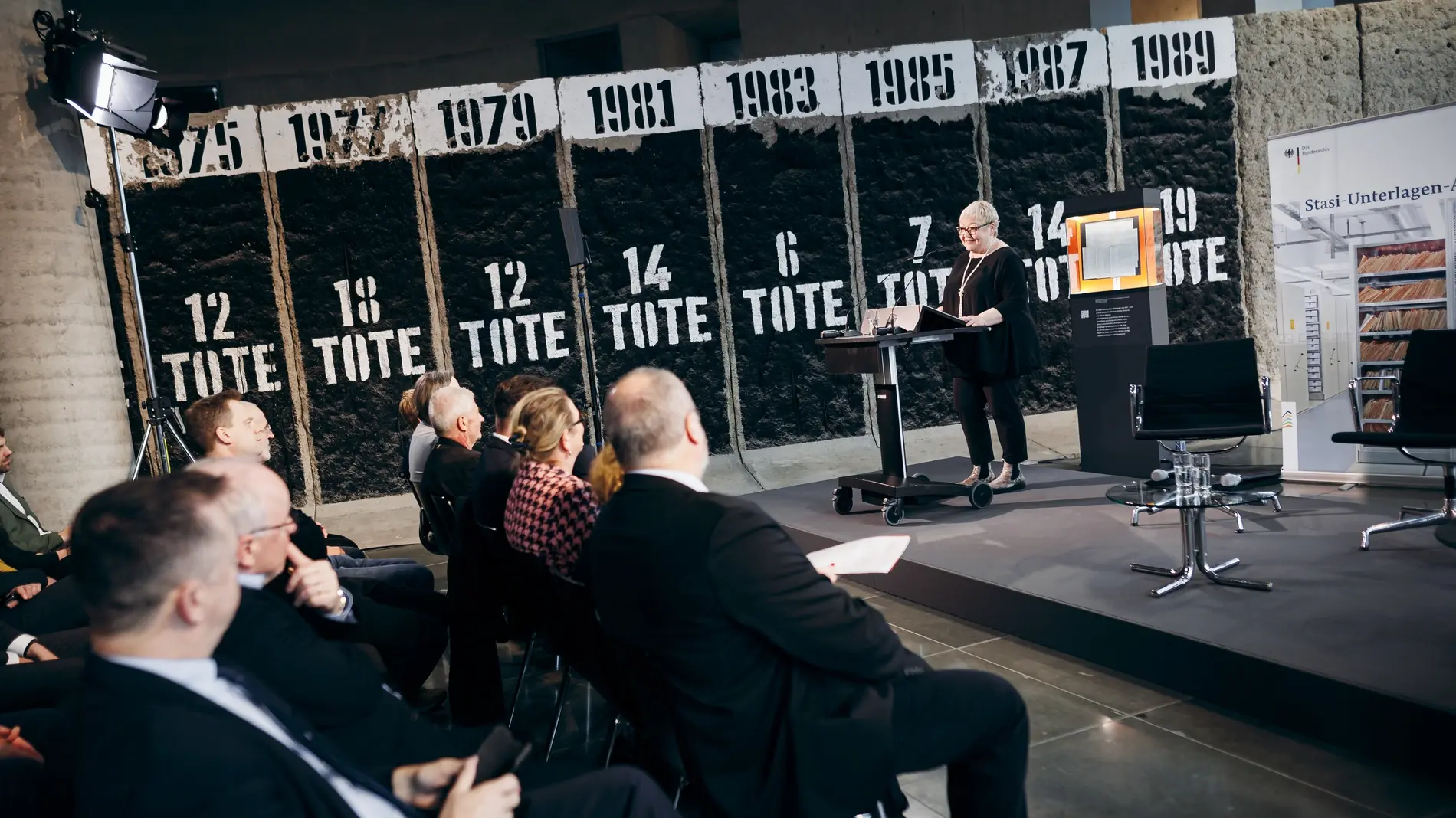 Eröffnung der Wanderausstellung des Stasi-Unterlagen-Archivs Erinnern für die Zukunft durch Evelyn Zupke