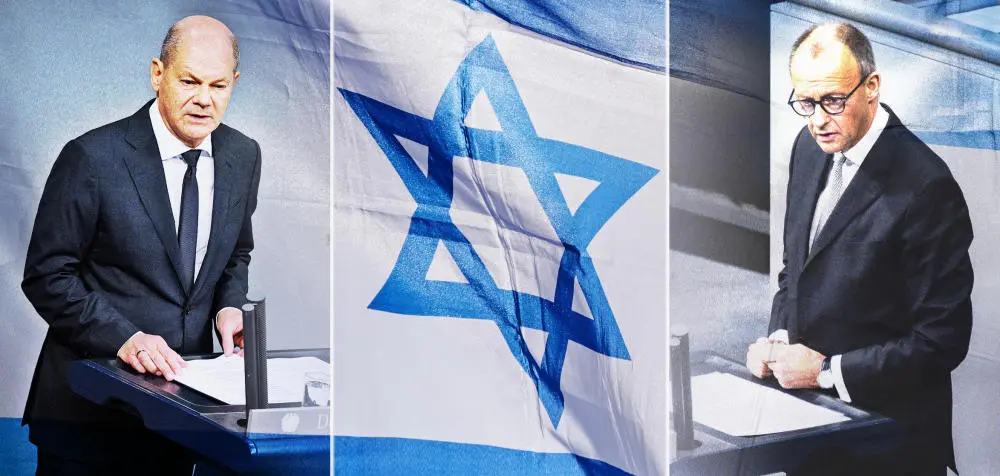 Olaf Scholz und Friedrich Merz zum Terror der Hamas in Israel Bundeskanzler Olaf Scholz und Unionsfraktionschef Friedrich Merz