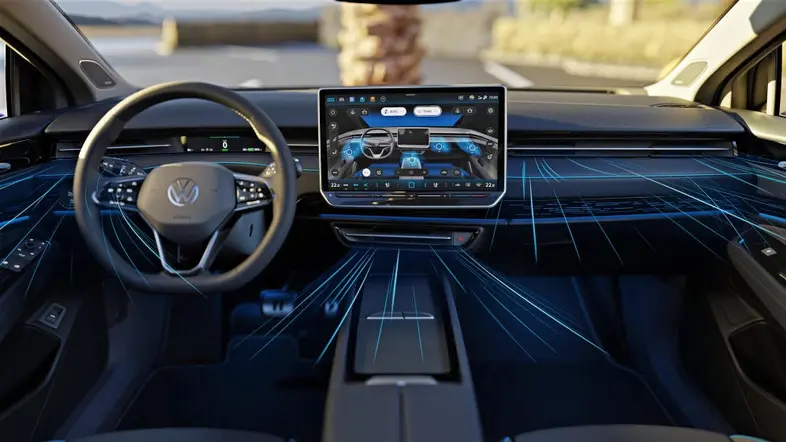 Innenraum-Cockpit des VW ID 7