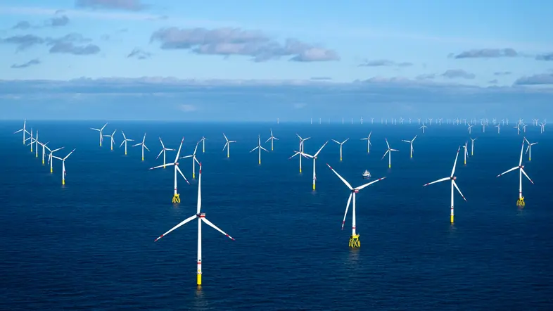Der Offshore-Windpark Dolwin Alpha. 