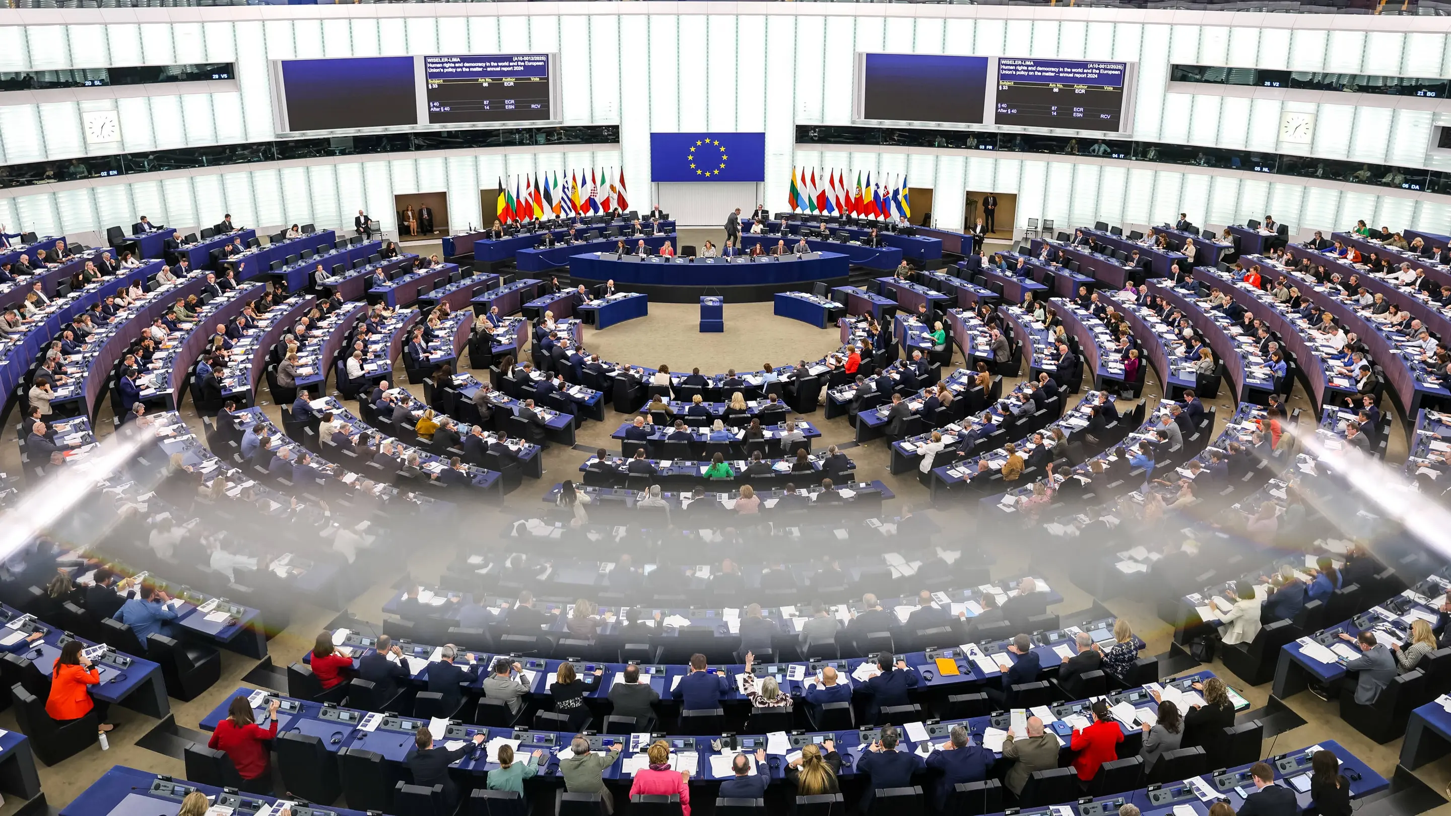 Plenarsaal des Europäischen Parlaments Blick in den Plenarsaal des Europäischen Parlaments in Straßburg