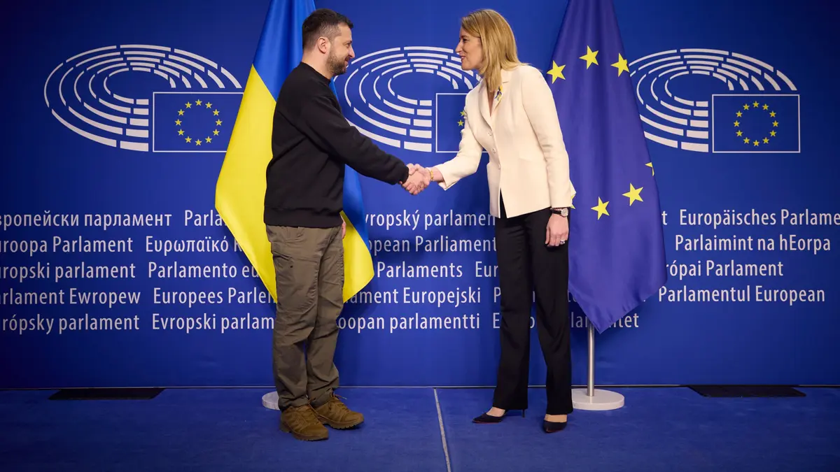 Wolodymyr Selenskyj im EU-Parlament