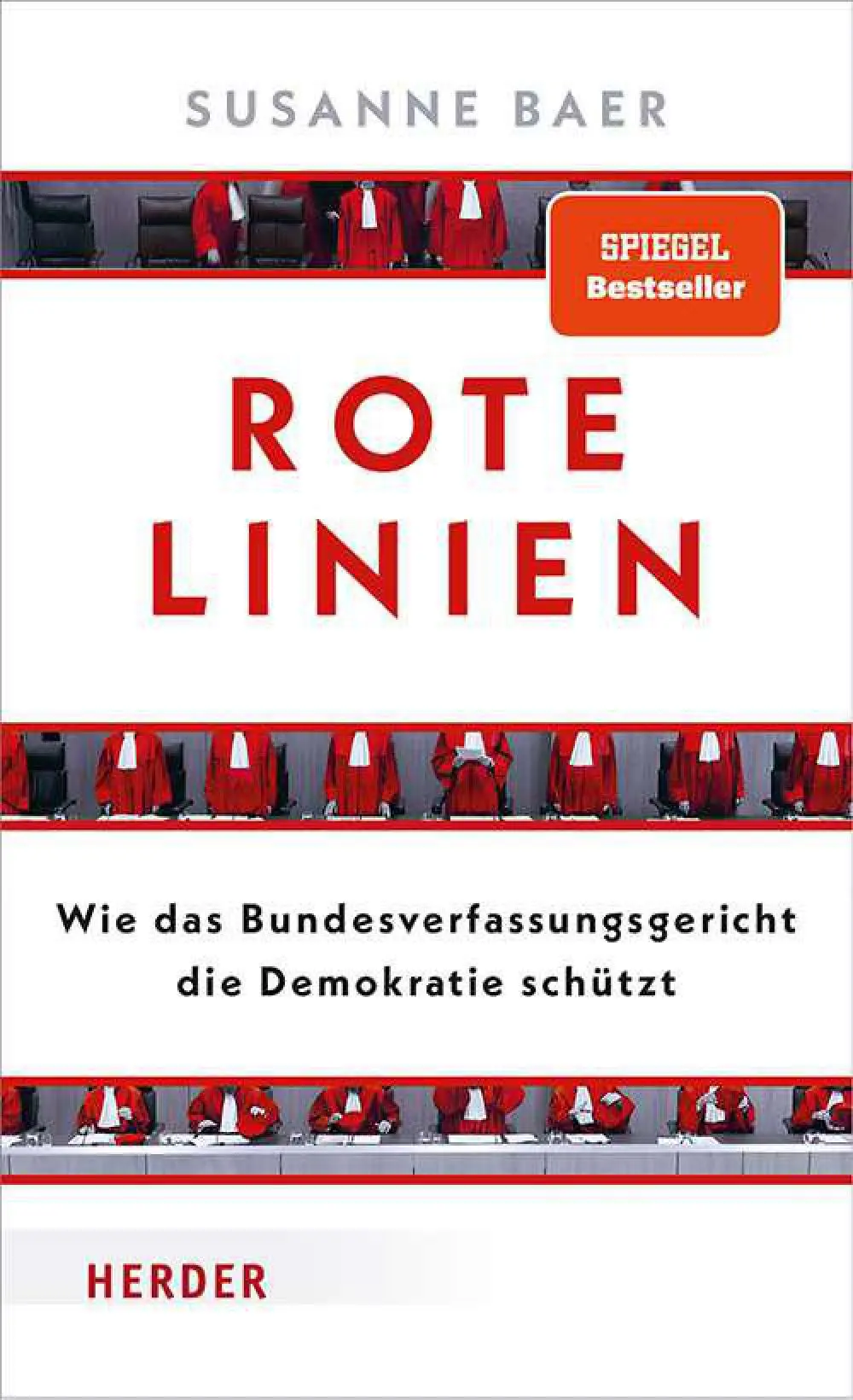 Buchcover: Susanne Baer: Rote Linien. Buchcover: Susanne Baer: Rote Linien.