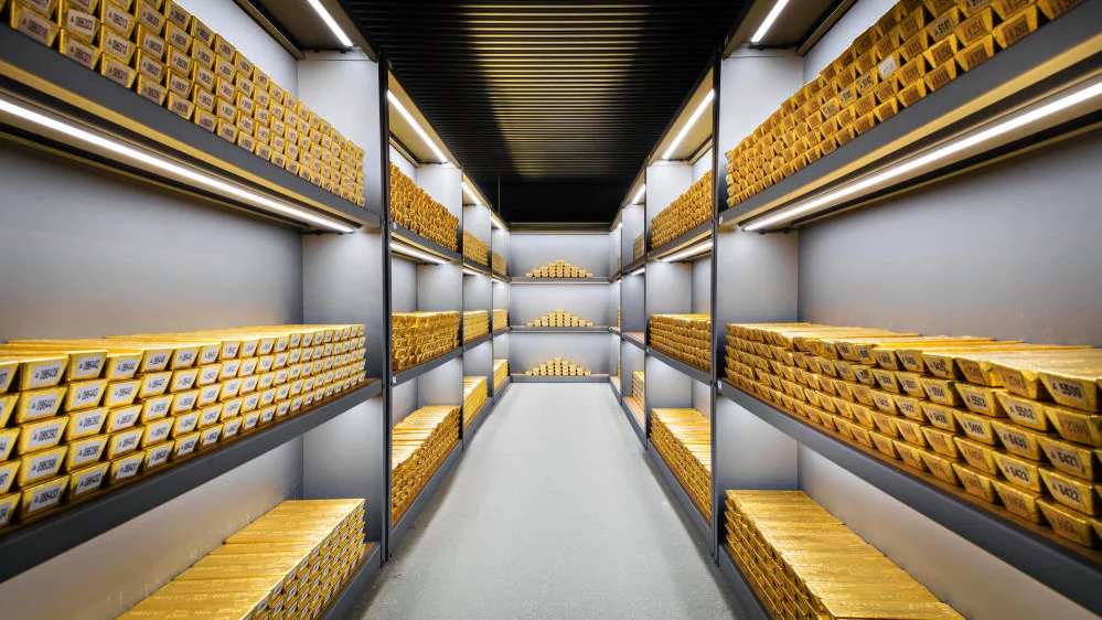 Blick in den Tresorraum der Bundesbank in Frankfurt: Hier lagert ein Großteil der deutschen Goldreserven