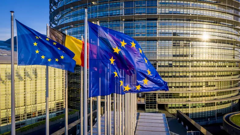 Blick auf das Europäische Parlament in Strasburg.