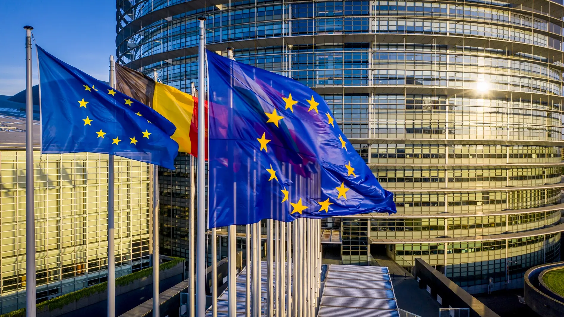 Blick auf das Europäische Parlament in Strasburg.