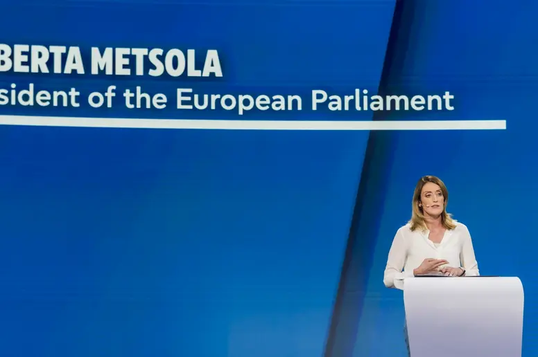 Roberta Metsola am Rednerpult
