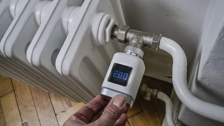 Heizung mit digitalem Thermostat