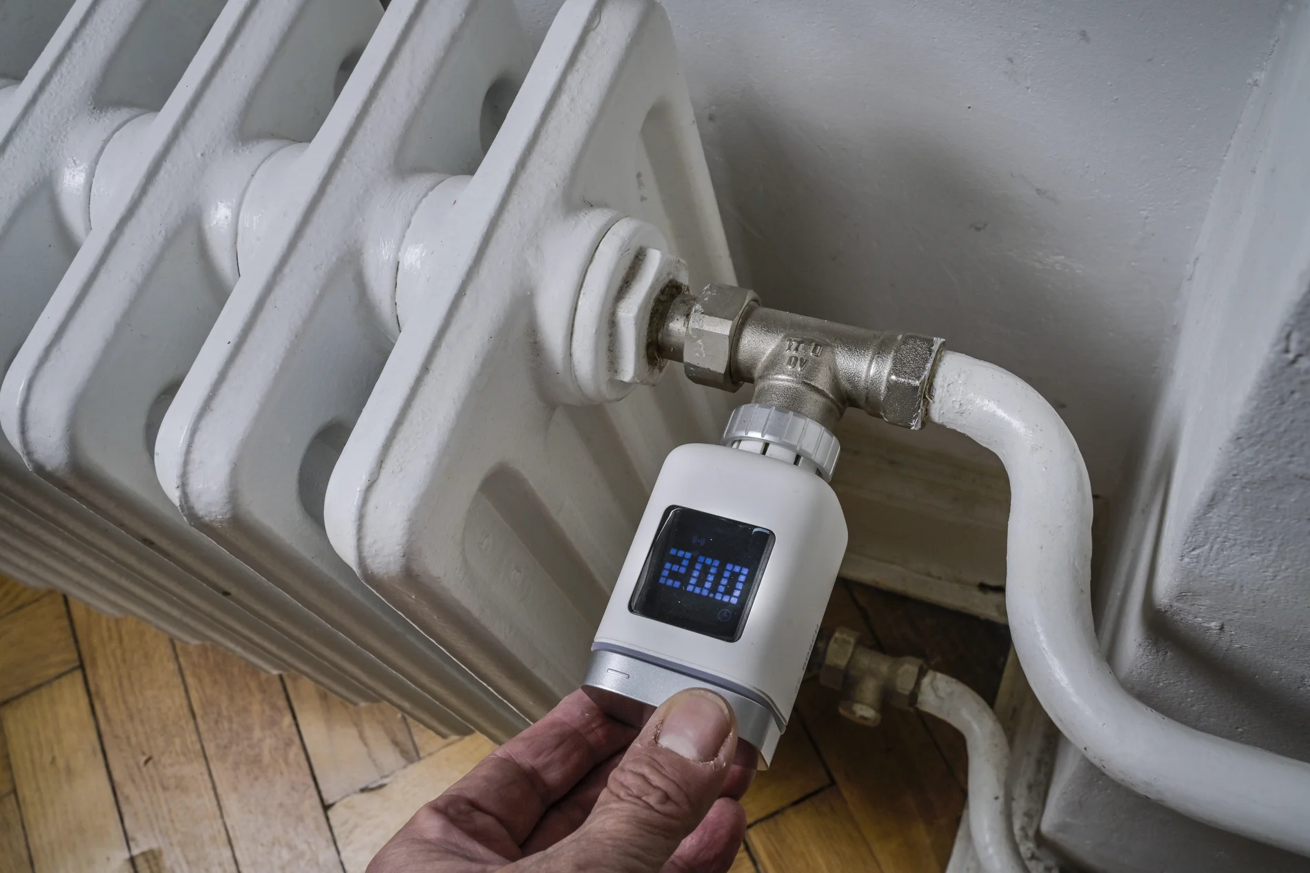 Heizung mit digitalem Thermostat