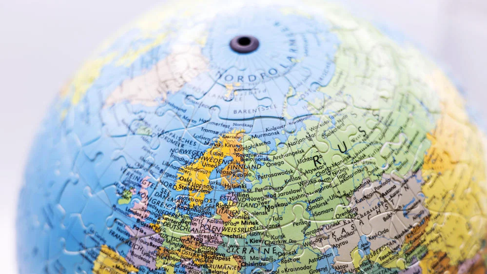 Ein gepuzzelter Globus