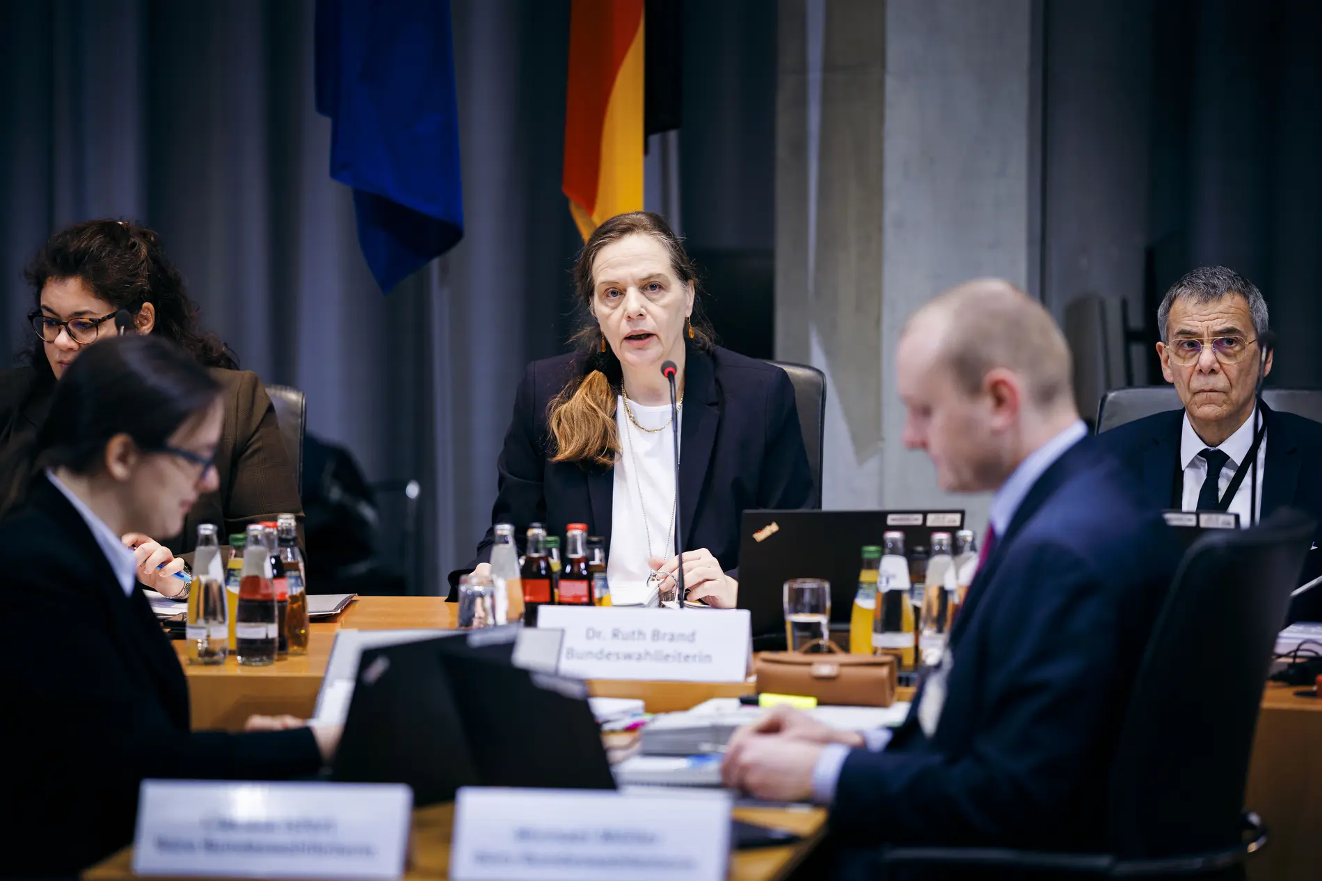 Bundeswahlleiterin Ruth Brand Ruth Brand, Bundeswahlleiterin, aufgenommen im Rahmen einer Sitzung des Bundeswahlausschusses im Deutschen Bundestag in Berlin, 13.01.2025.