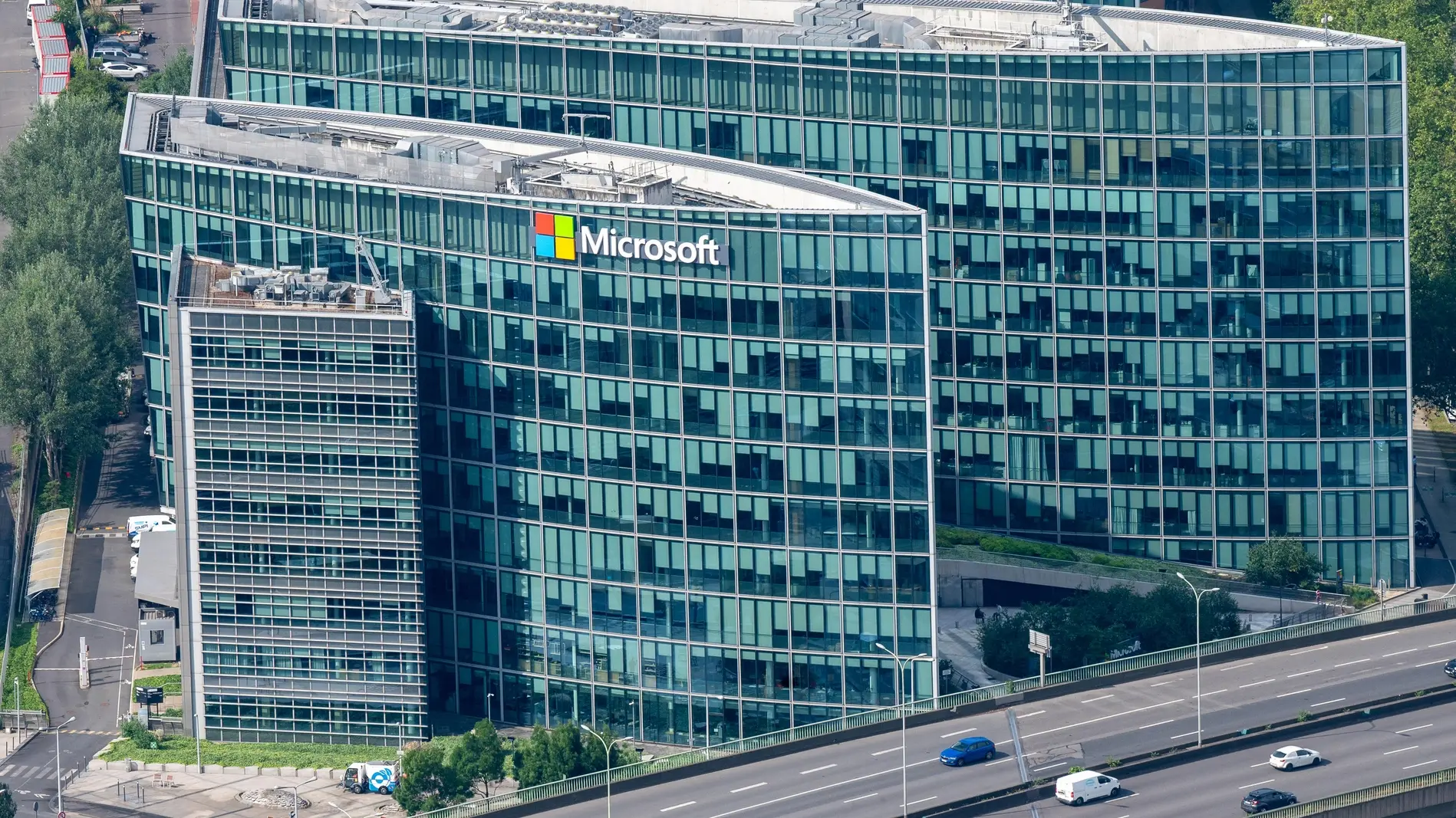 Microsoft-Hauptquartier in Issy-Les-Moulineaux Blick auf das Microsoft-Hauptquartier in Issy-Les-Moulineaux, Frankreich