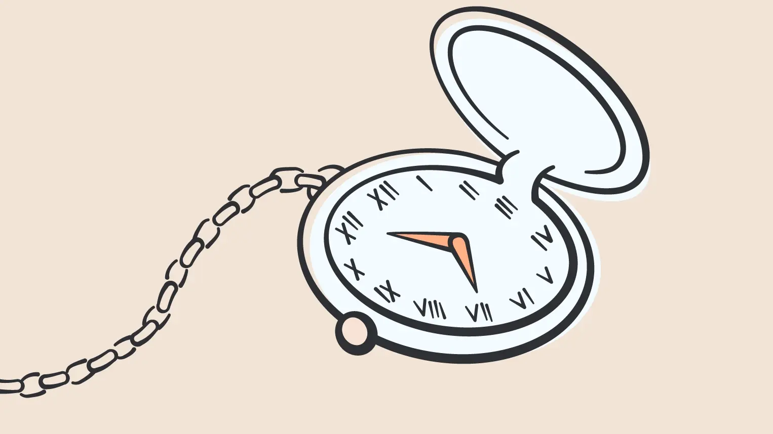 Illustration einer Taschenuhr