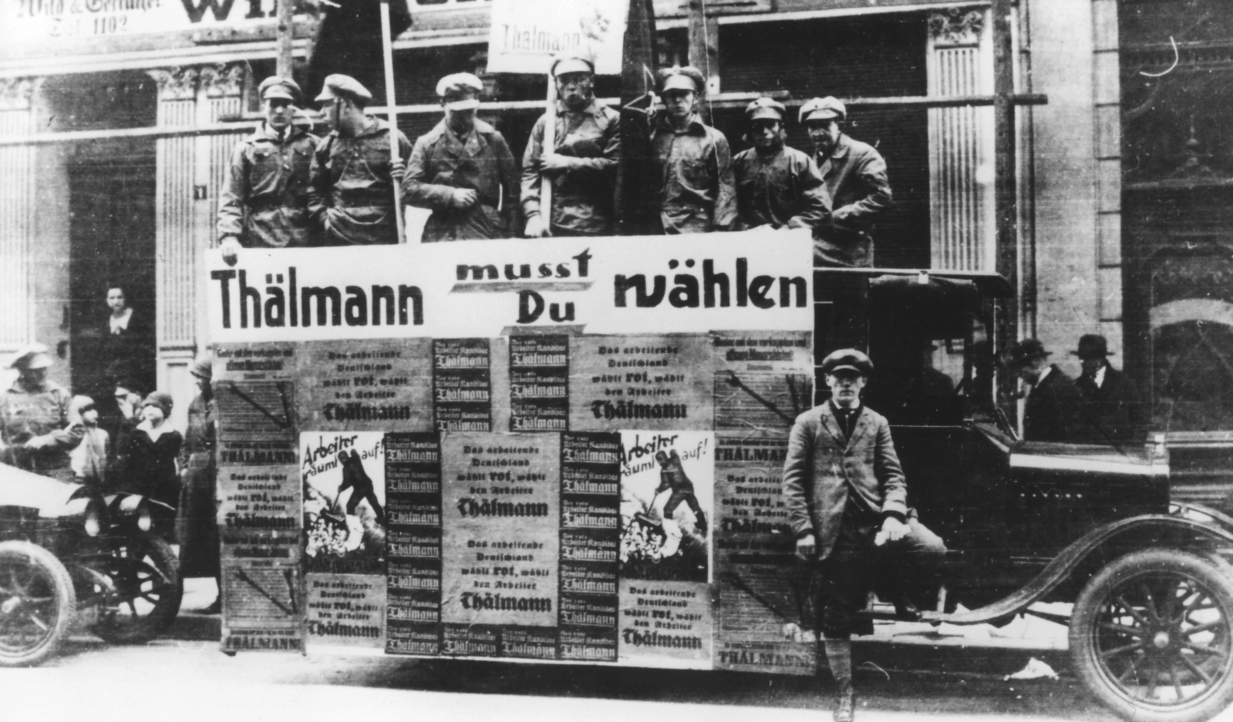 Reichspräsidentenwahl 1925: Wahlpropaganda der KPD für Ernst Thälmann.