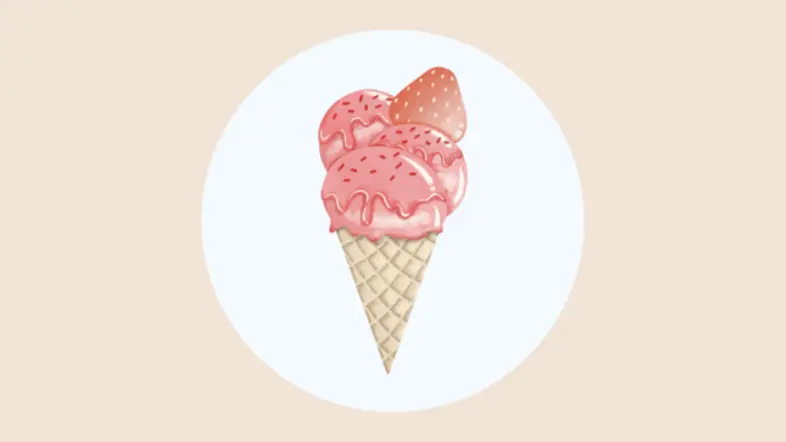 Illustration einer Eiswaffel