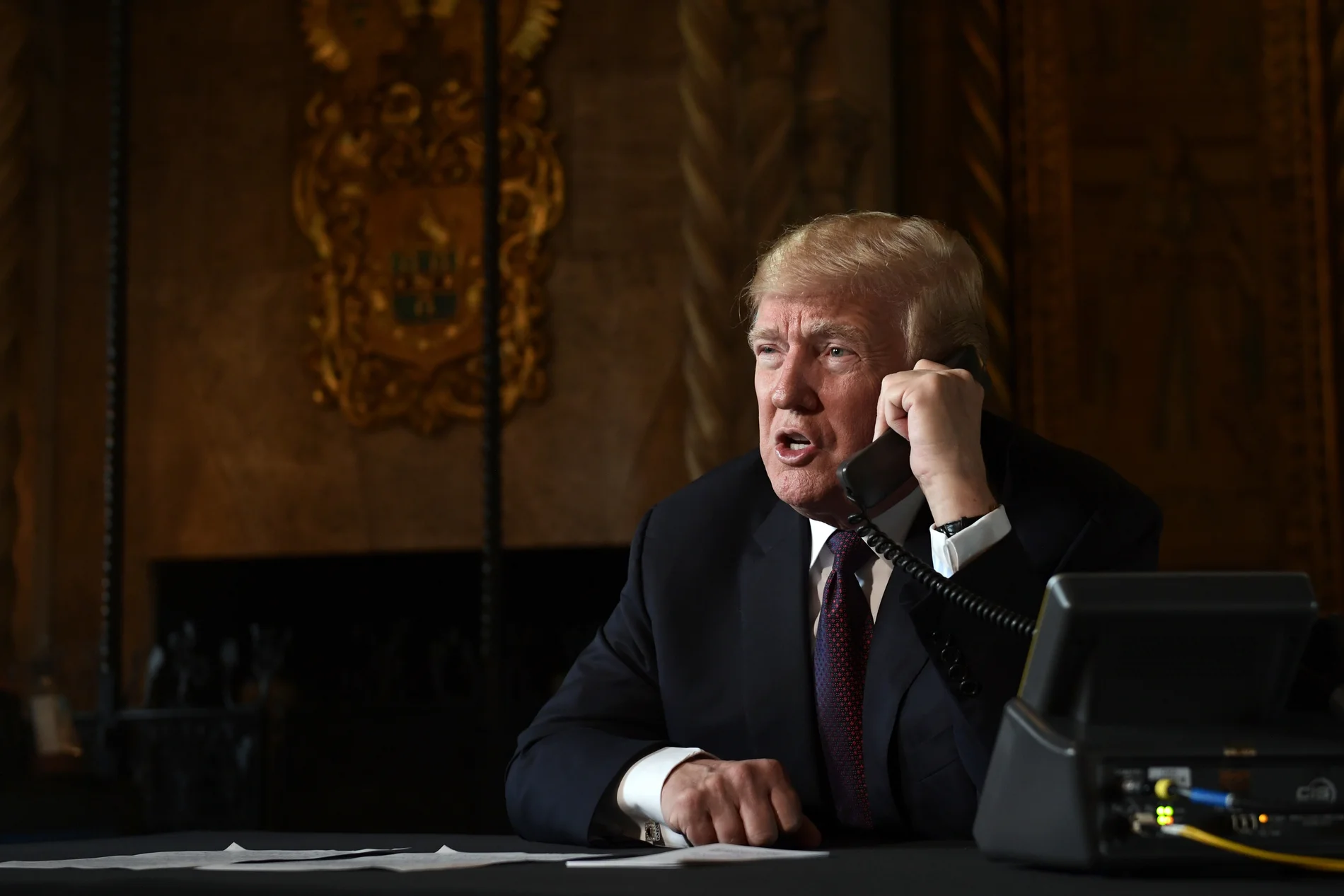 Donald Trump am Telefon