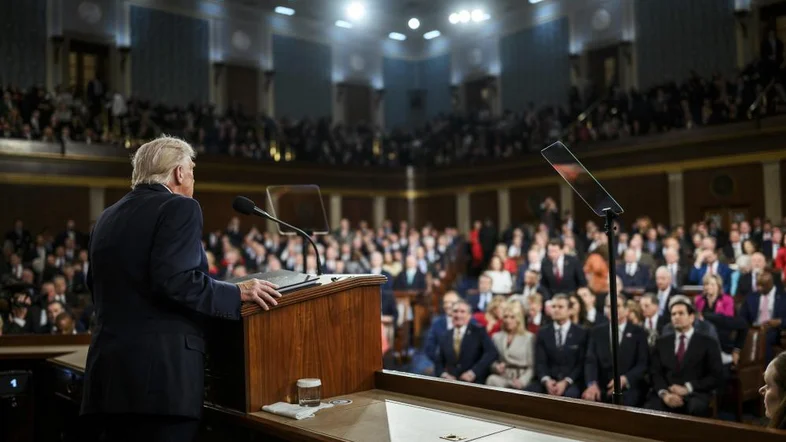 Donald Trump am Rednerpult