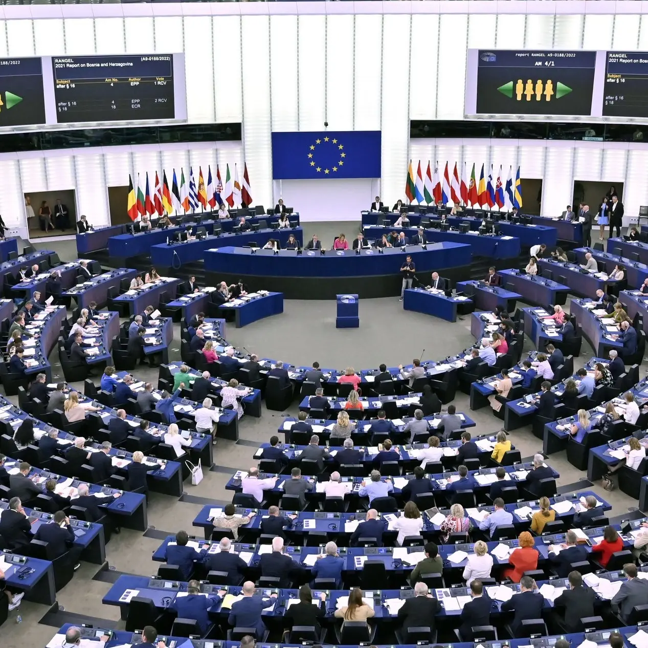 Plenarsaal des Europäischen Parlaments