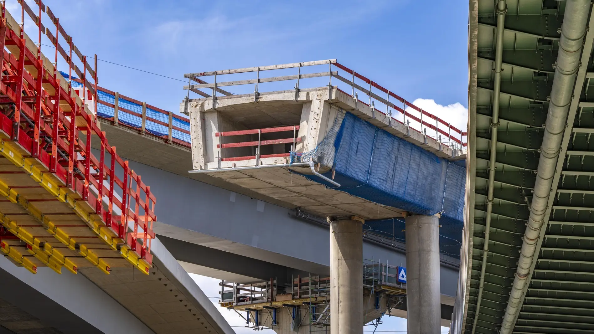 Autobahnbaustelle bei Leverkusen
