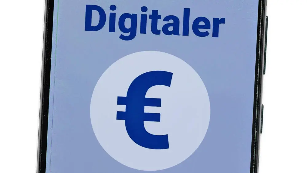 Ein Smartphonebildschirm mit einem Euro-Zeichen