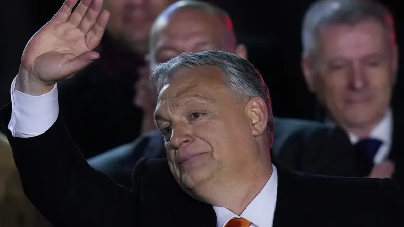 Ungarns Ministerpräsident Viktor Orbán bei einer Wahlkampfveranstaltung in Budapest.