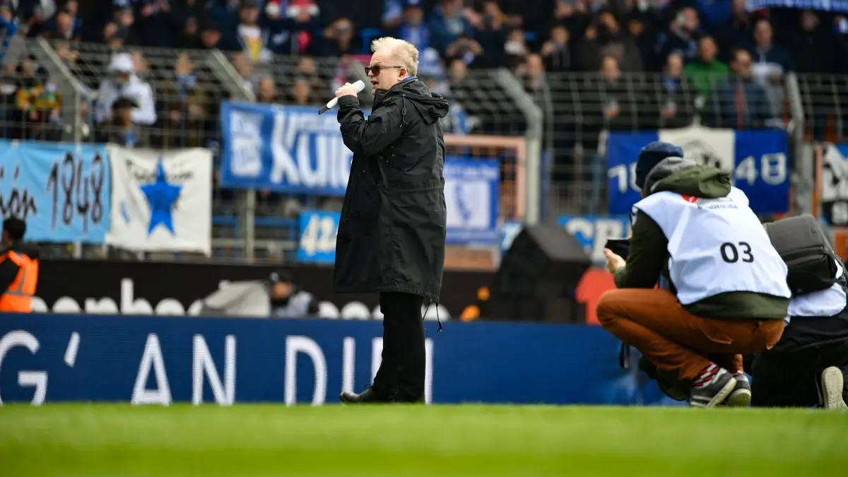 Herbert Grönemeyer im Stadion des VfL Bochum